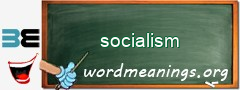 WordMeaning blackboard for socialism